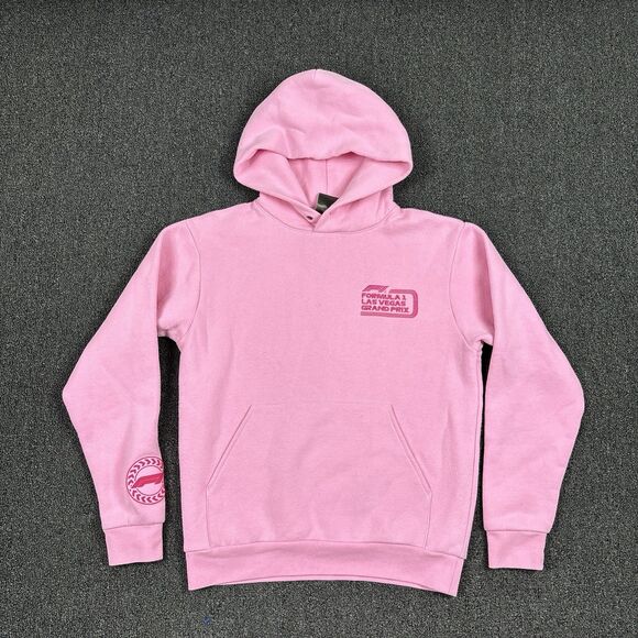 Formula 1 Las Vegas Grand Prix 2024 Pink Hoodie Long Sleeve Pullover Size XS - Picture 2 of 7